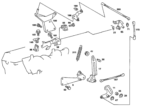 190D Automatic Transmission Throttle Linkage