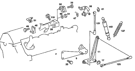 190D Manual Transmission Throttle Linkage